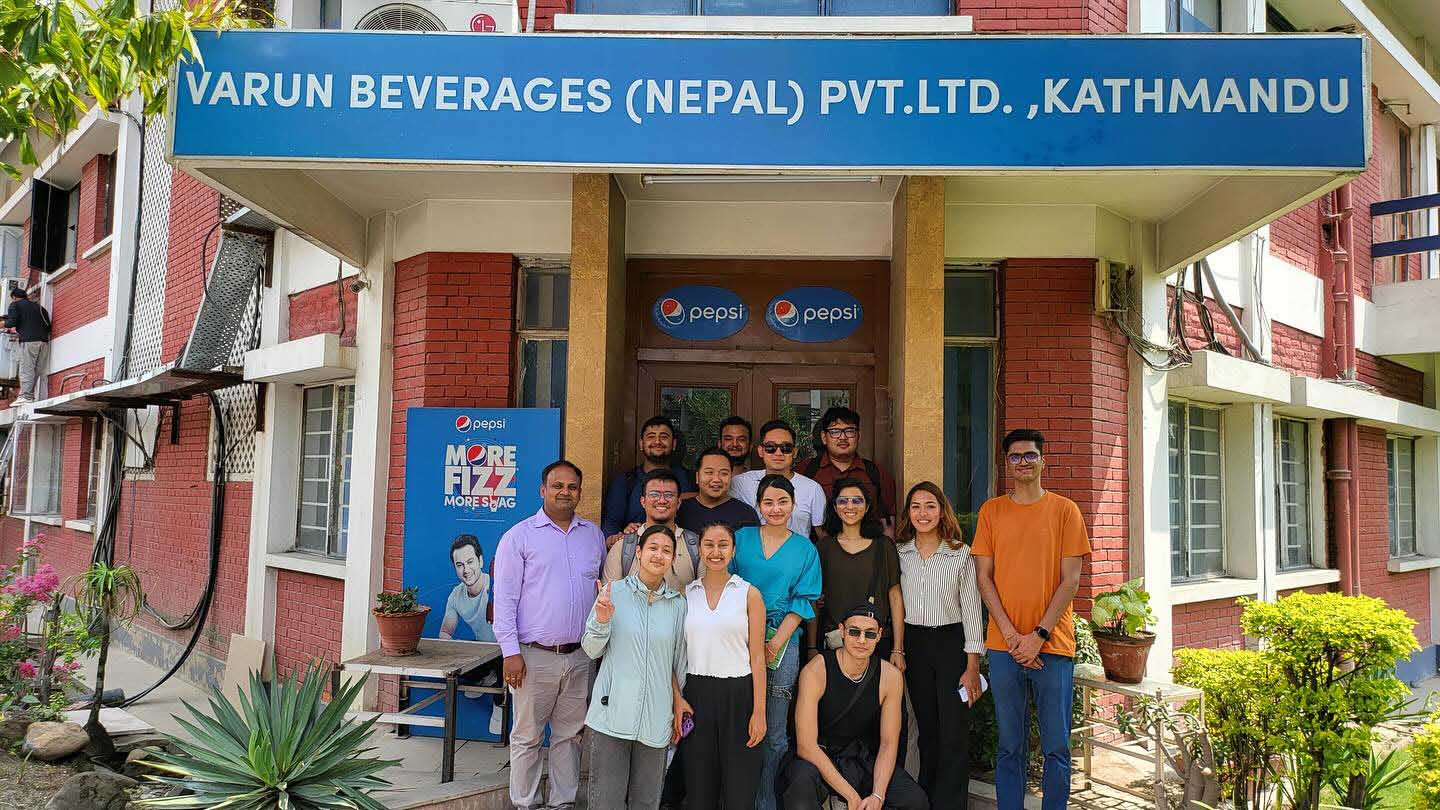 Students of BBA (GCU Year 3) visited Varun Beverages